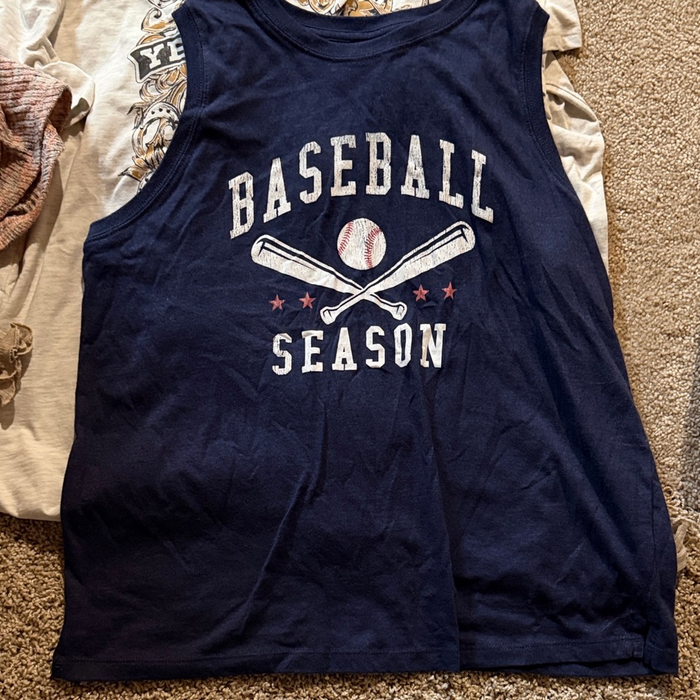Women’s Navy Baseball Season Tank Top